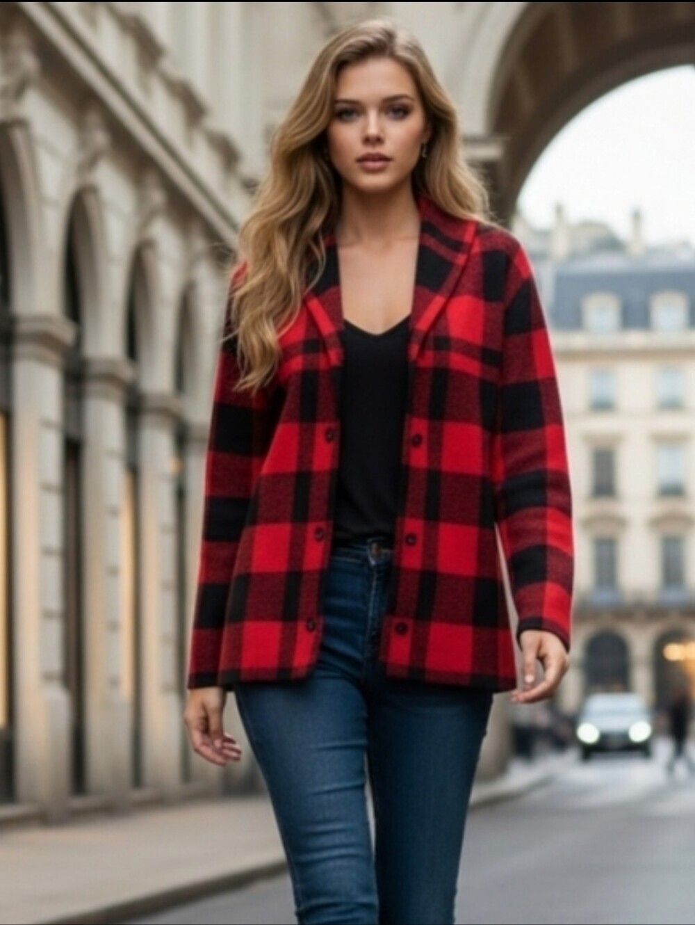 Chaps Buffalo Plaid Button Up Cardigan Cabin Core Size Large - Picture 11 of 12